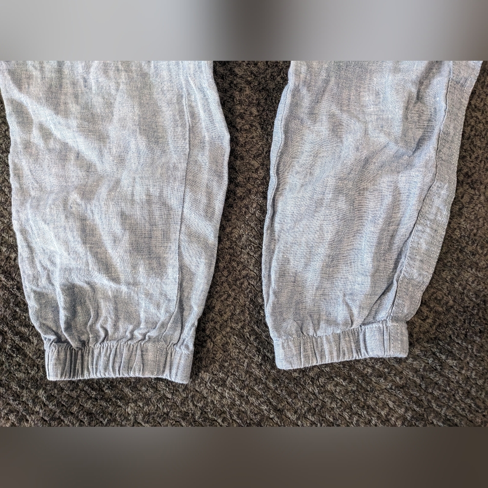 Athleta Cabo Linen Jogger Chambray Blue Size 6P - Picture 6 of 13